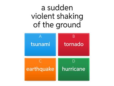 Disaster quiz