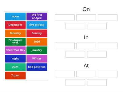 Preposition of Time