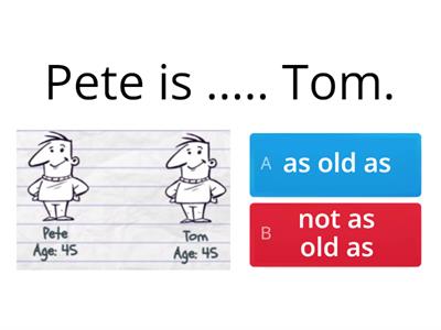 Comparatives as... as / not as ... as