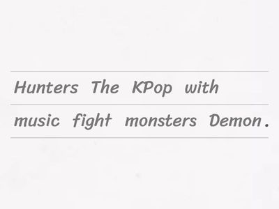 Kpop Demon Hunters Unjumble