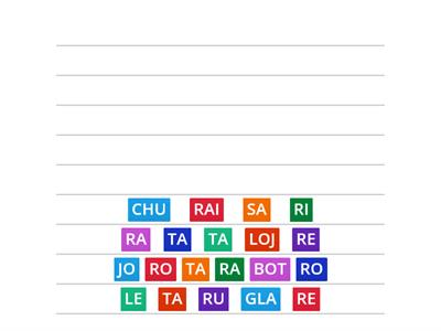 FORMO 6 PALABRAS QUE EMPIECEN CON R 