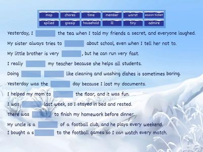 Complete the sentences