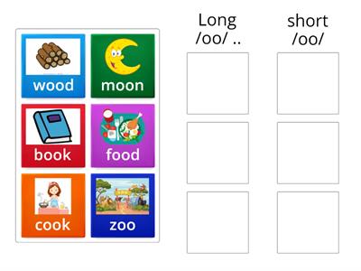 Long /oo/ - short /oo/ phonics 