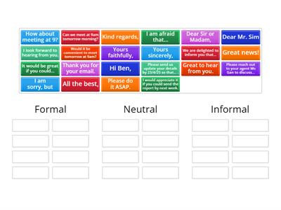 Email: Formal vs Informal