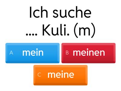  Possesivpronomen Akkusativ und Nominativ