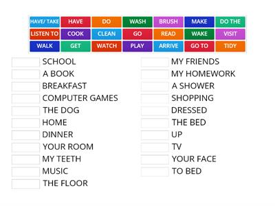 DAILY ROUTINE  Collocation