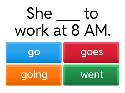 Present simple (affirmative only)