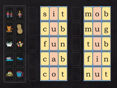 Fun Phonics CVC Words Match Up Part 1