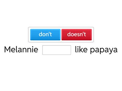 Negative form present simple