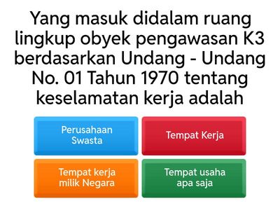 Soal Sosialisasi K3 Internal 2025
