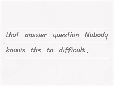 indefinte Pronouns anybody, nobody, no one