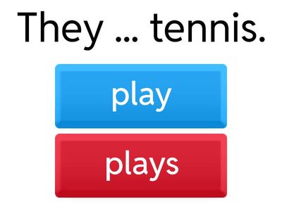 Present Simple - affirmative quiz