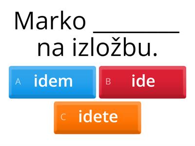 Glagol ići. Глагол идти / ходить / ехать / ездить