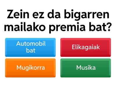 1., 2., 3. eta 4. gaiako galderak