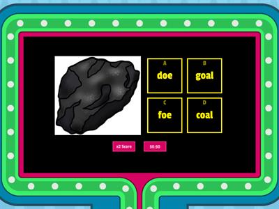 Vowel Teams: oa and oe - Gameshow Quiz