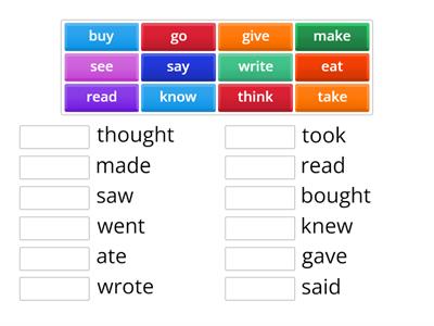 Irregular verbs