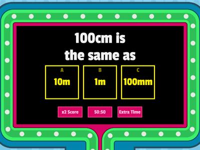 Converting between m, cm and mm