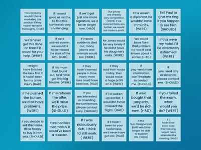 Unit 5 Grammar: Inverted Conditionals
