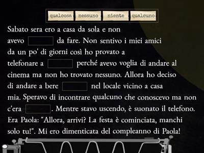 Qualcosa, niente, qualcuno, nessuno