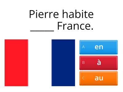 Pays - prépositions