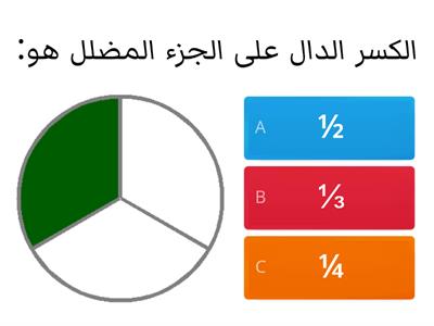 اختبار الكسور للصف الرابع