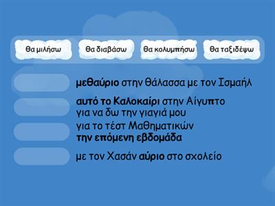 Αντιστοίχιση- Συνοπτικός Μέλλοντας