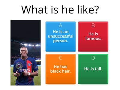 What is he/she like?- What does he/she like?