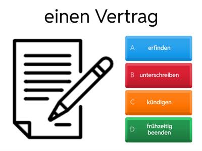 BSK B2 Arbeitsvertrag Wortschatz