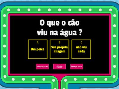 Após a escuta da história " O cão e o osso" responda 5 questões 