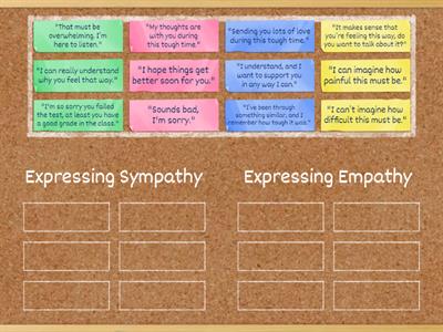 Expressing Sympathy vs Expressing Empathy