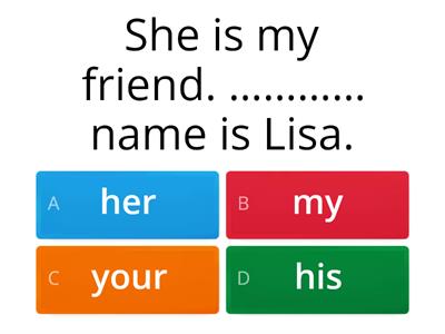 possessive pronouns