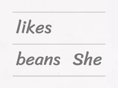 Order the words to make sentences