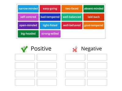 Compound adjectives describing personality