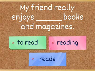 GERUNDS AND INFINITIVES