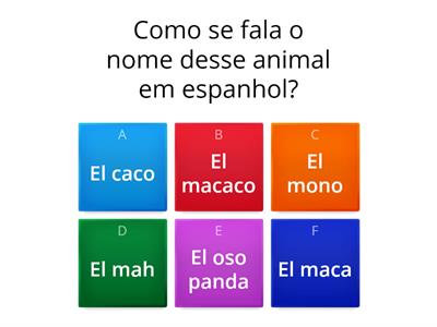 espanhol: Los animales