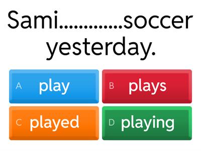 The past simple tense