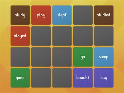 MEMORY GAME PAST PARTICIPLE