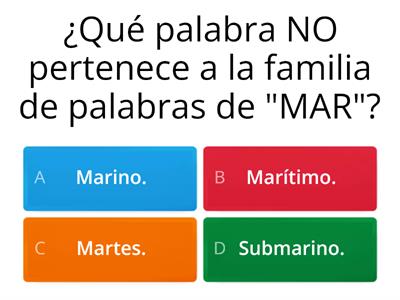 Familia de palabras.