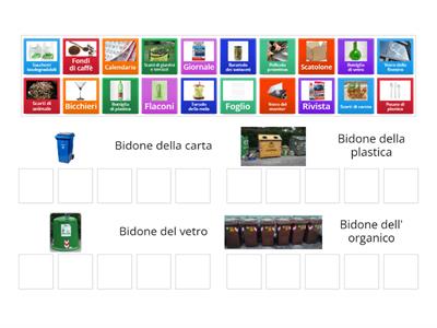 Gioco sulla raccolta differenziata