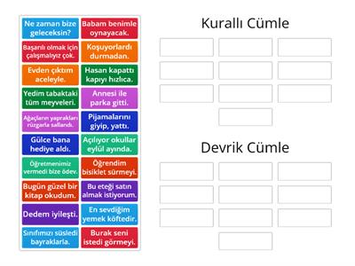 Kurallı ve Devrik Cümle 