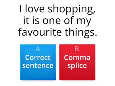 Punctuation: Comma Splice L1