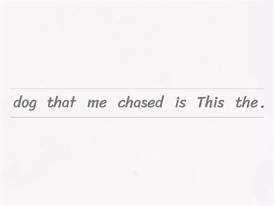 Relative Clauses Unjumble