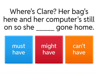  Past Modals of deduction