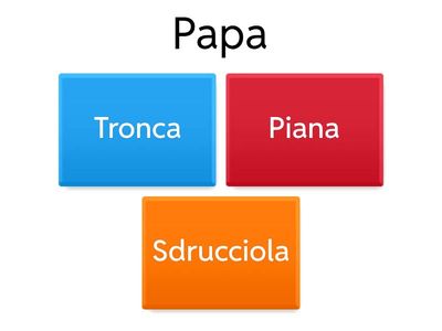 parole tronche, piane e sdruccile