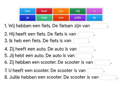 Persoonlijk voornaamwoord van object - 1