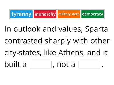 Sparta Builds a Military State