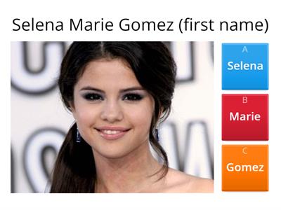 First, Middle and Last (family) name