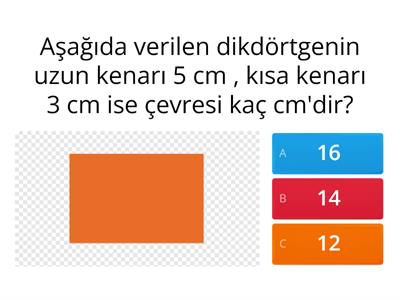 Çevre Uzunluğu Hesaplama 3.Sınıf