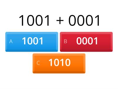Binary addition calculations