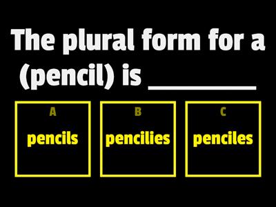 Singular and Plural Nouns